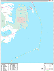 Outer Banks Wall Map Premium Style 2026